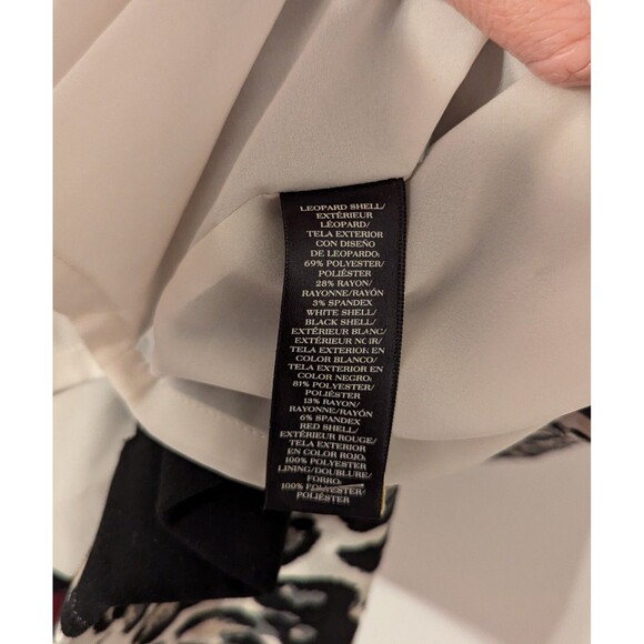 Ann Taylor Leopard Print Color Block Sheath Sleeveless Dress - Picture 6 of 7